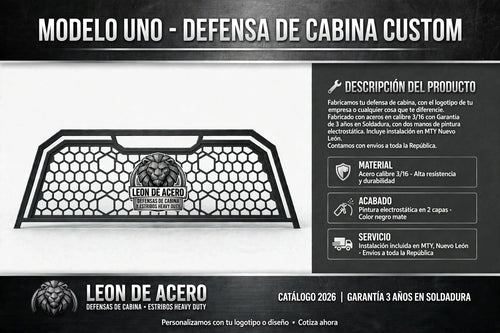 Defensa de Cabina Custom con tu logotipo o marca personal